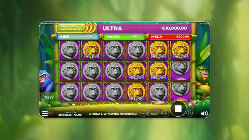 Bad baboons deluxe slot game desktop