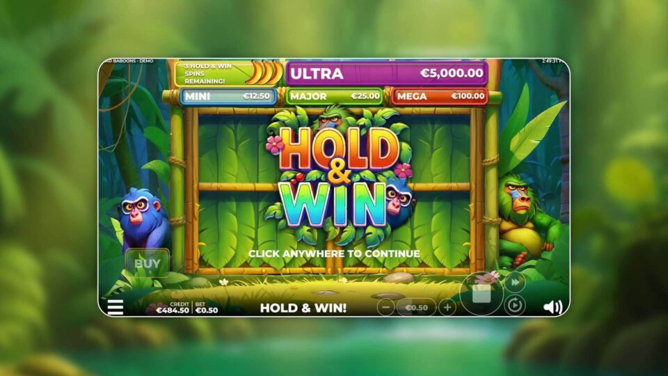 Bad Baboons slot game hold and win