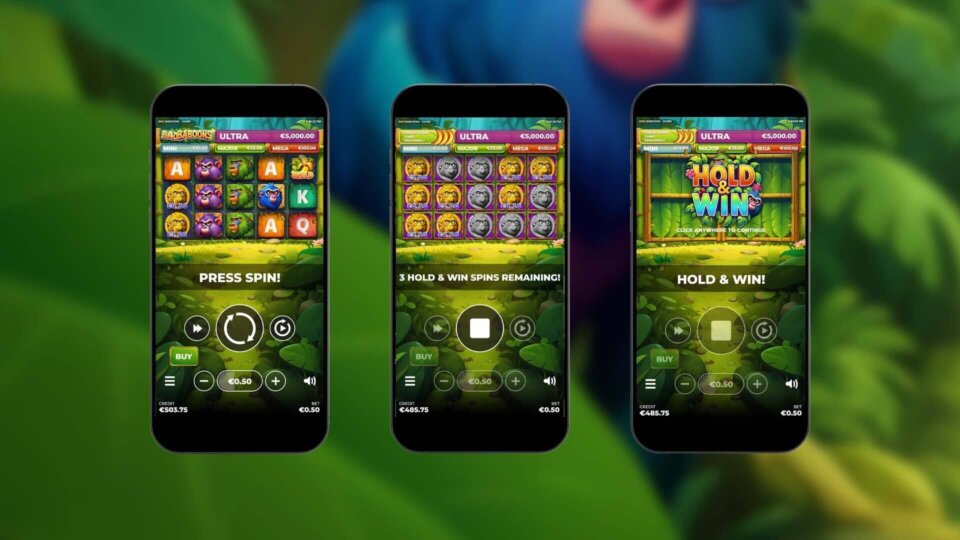 Bad Baboons slot game mobile