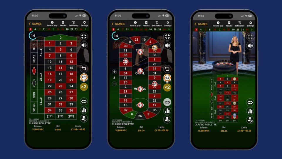 classic roulette live game mobile