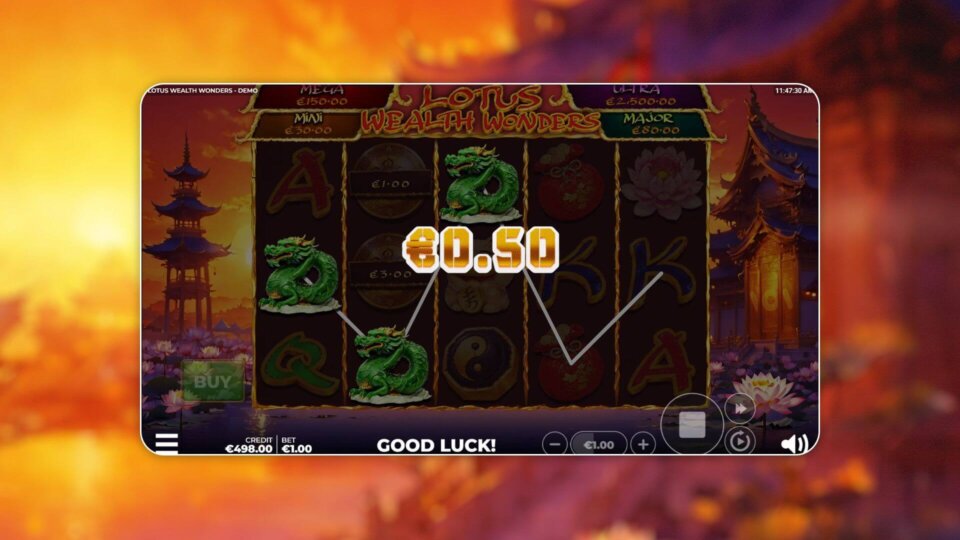 lotus wealth wonders slot game win