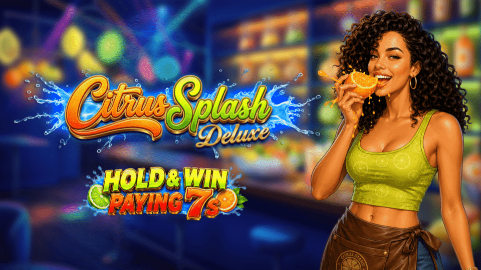 Citrus Splash Deluxe online slot by BetGames featuring the Hold & Win mechanic, paying 7 symbols and citrus-themed artwork
